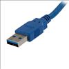 StarTech.com USB3SEXT1M USB cable 39.4" (1 m) USB 3.2 Gen 1 (3.1 Gen 1) USB A Blue3