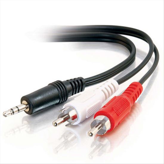 C2G 3ft 3.5mm/2xRCA audio cable 35.4" (0.9 m) Black1