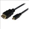 StarTech.com 3m HDMI/HDMI Micro HDMI cable 118.1" (3 m) HDMI Type A (Standard) HDMI Type D (Micro) Black1