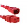 Unirise PWCD-C14C19-15A-05F-RED power cable 59.8" (1.52 m) C14 coupler C19 coupler1