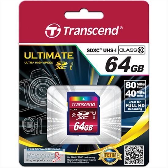 Transcend TS64GSDXC10U1 memory card 64 GB SDXC MLC Class 101