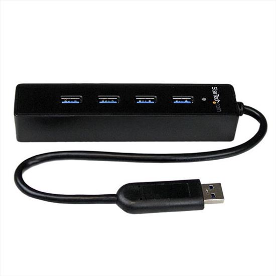 StarTech.com ST4300PBU3 interface hub USB 3.2 Gen 1 (3.1 Gen 1) Type-A 5000 Mbit/s Black1