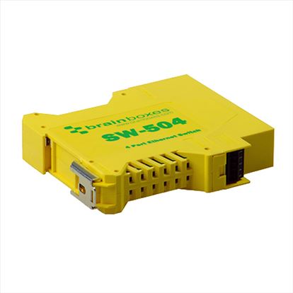 Brainboxes SW-504 network switch Unmanaged Fast Ethernet (10/100) Yellow1