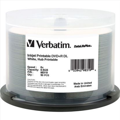 Verbatim 98319 blank DVD 8.5 GB DVD+R DL 50 pc(s)1