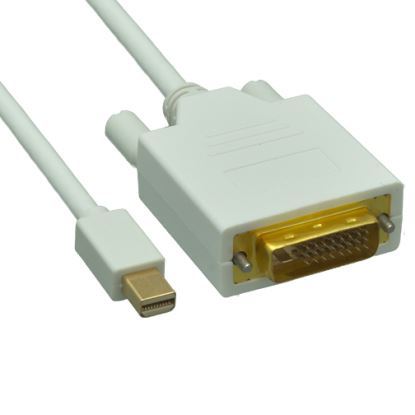 Unirise MDPDVI-06F-MM video cable adapter 70.9" (1.8 m) Mini DisplayPort DVI-D White1