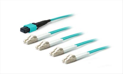 AddOn Networks MPO to 4 x LC, 3m fiber optic cable 118.1" (3 m) MPO/MTP OFNP Blue1