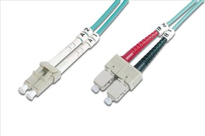 AddOn Networks SC - LC, LOMM, OM4, 4m fiber optic cable 157.5" (4 m) OFC Turquoise1