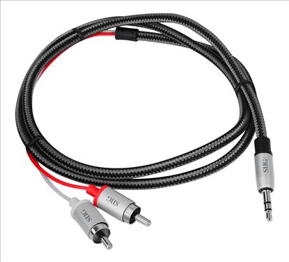 Siig 3.5 mm - RCA audio cable 39.4" (1 m) 3.5mm Black, Silver1