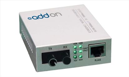 AddOn Networks 100Base-TX(RJ45) to 100Base-XD(ST), SMF network media converter 100 Mbit/s 1550 nm Single-mode Silver1