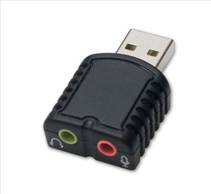 SYBA SD-AUD20066 cable gender changer USB 2.0 A (M) 2 x 3.5mm Black1