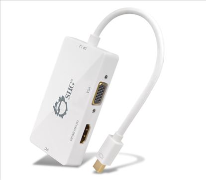 Siig Mini DisplayPort 1.2 - HDMI/DVI/VGA VGA + HDMI + DVI White1