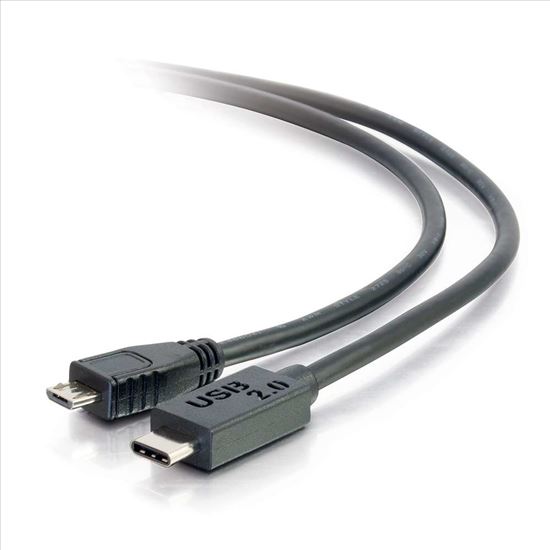 C2G 6ft, USB 2.0 Type C, Micro-USB B USB cable 72" (1.83 m) USB C Black1