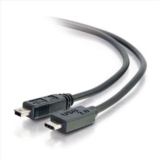 C2G 10ft, USB 2.0 Type C, Mini-USB B USB cable 120" (3.05 m) USB C Black1