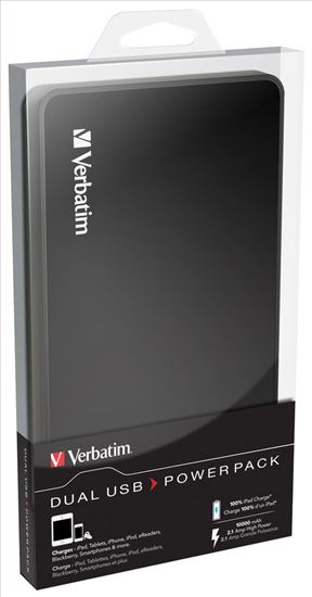 Verbatim Portable Power Pack 10000 mAh Lithium Polymer (LiPo) Black1