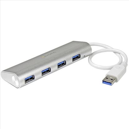 StarTech.com ST43004UA interface hub USB 3.2 Gen 1 (3.1 Gen 1) Type-A 5000 Mbit/s Silver, White1