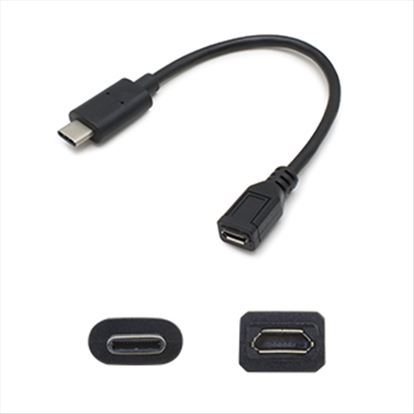 AddOn Networks USB 3.1 (C) - Micro-USB 2.0, 0.17m USB cable 6.69" (0.17 m) USB C Micro-USB B Black1