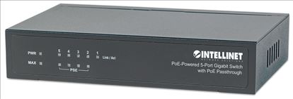 Intellinet PoE-Powered 5x Gigabit Gigabit Ethernet (10/100/1000) Power over Ethernet (PoE) Black1