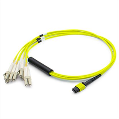 AddOn Networks 8m, MPO/4xLC fiber optic cable 315" (8 m) OS1 Yellow1