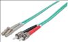 Intellinet 751117 fiber optic cable 39.4" (1 m) ST LC OM3 Aqua color1