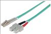 Intellinet 750165 fiber optic cable 118.1" (3 m) LC SC OM3 Aqua color1