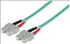 Intellinet 750844 fiber optic cable 196.9" (5 m) SC OM3 Aqua color1