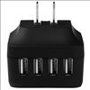 StarTech.com USB4PACBK mobile device charger Black Indoor4