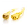 C2G 17484 power cable Yellow 23.6" (0.6 m) C14 coupler C13 coupler1