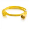 C2G 17484 power cable Yellow 23.6" (0.6 m) C14 coupler C13 coupler4