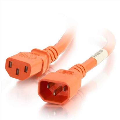 C2G 17512 power cable Orange 94.5" (2.4 m) C14 coupler C13 coupler1