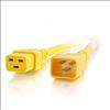 C2G 1ft, IEC320C20/IEC320C19 Yellow 11.8" (0.3 m) C20 coupler C19 coupler1