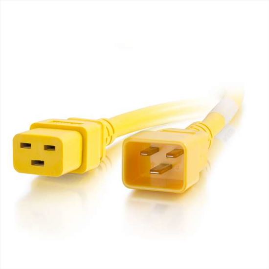 C2G 1ft, IEC320C20/IEC320C19 Yellow 11.8" (0.3 m) C20 coupler C19 coupler1