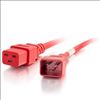 C2G 4ft, IEC320C20/IEC320C19 Red 47.2" (1.2 m) C20 coupler C19 coupler1