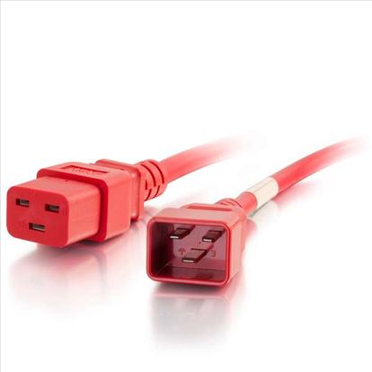 C2G 4ft, IEC320C20/IEC320C19 Red 47.2" (1.2 m) C20 coupler C19 coupler1