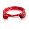 C2G 4ft, IEC320C20/IEC320C19 Red 47.2" (1.2 m) C20 coupler C19 coupler4