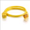 C2G 6ft, IEC320C20/IEC320C19 Yellow 70.9" (1.8 m) C20 coupler C19 coupler3