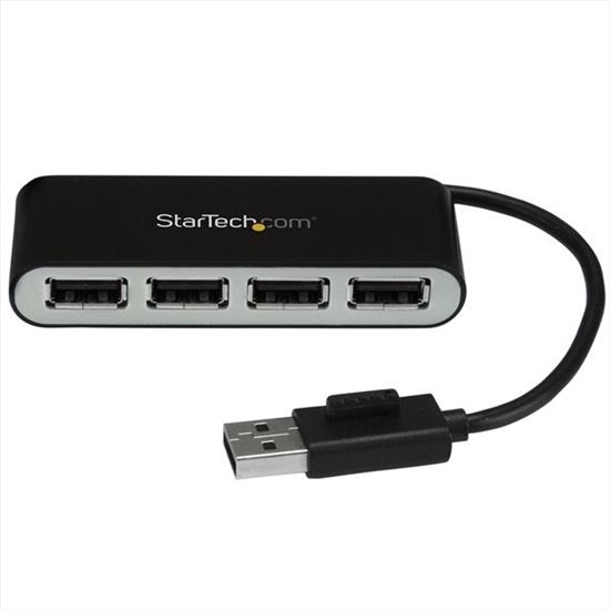 StarTech.com ST4200MINI2 interface hub USB 2.0 480 Mbit/s Black, Silver1