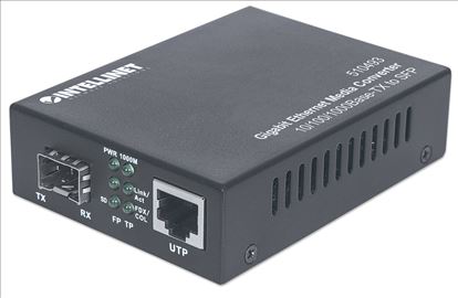 Intellinet 510493 network media converter 1000 Mbit/s Black1
