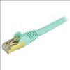 Picture of StarTech.com C6ASPAT5AQ networking cable Turquoise 59.1" (1.5 m) Cat6a