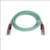 StarTech.com 450FBLCLC2 fiber optic cable 78.7" (2 m) LC OM4 Aqua color, Blue2