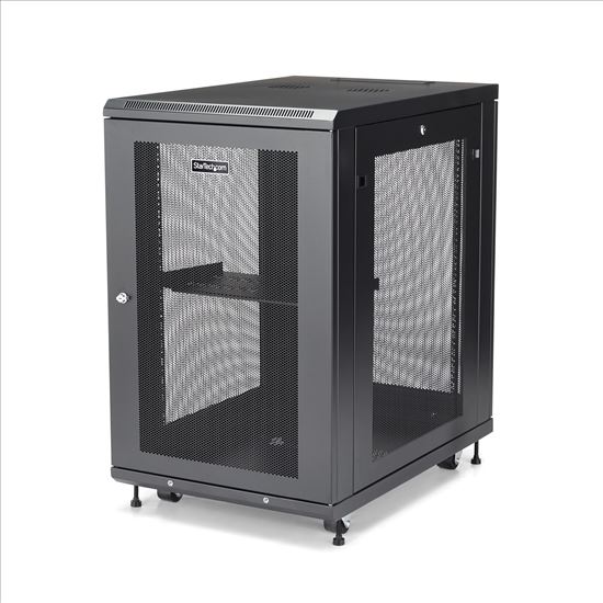 StarTech.com RK1833BKM rack cabinet 18U Freestanding rack Black1