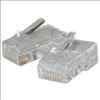 C2G RJ45 Cat5 8x8 Modular Plug for Flat Stranded Cable 100pk wire connector RJ-45 Transparent1