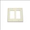 C2G Decorative Dual Gang Wall Plate - Ivory1