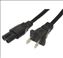 C2G Non-polarized Power Cord, Black 6ft 72" (1.83 m)1