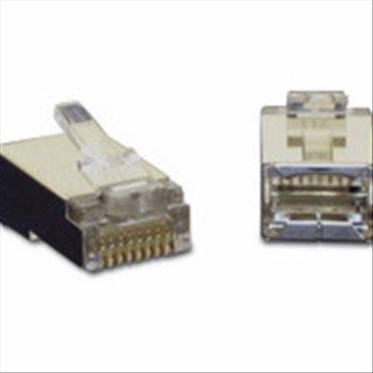 C2G RJ45 Shielded Cat5 Modular Plug for Round Solid Cable 50pk wire connector RJ-45 Transparent1