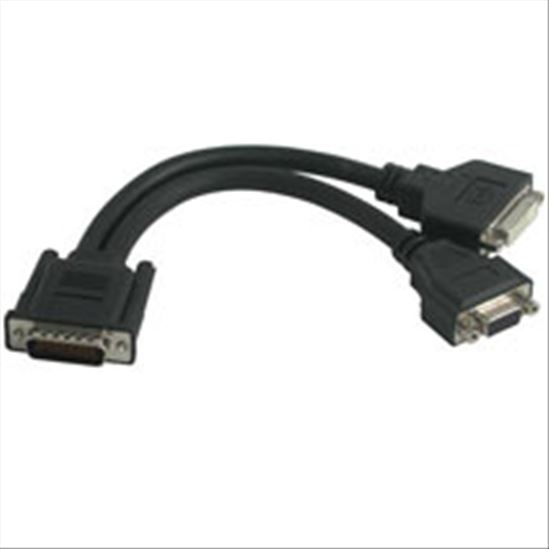 C2G LFH-59 (DMS-59) Male to DVI-I Female and VGA Female Cable 9" 9.06" (0.23 m) Black1