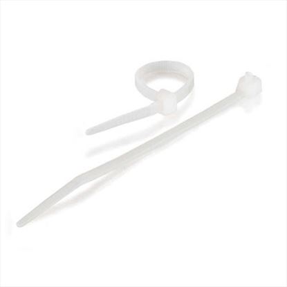 C2G 7.75in Releasable/Reusable Cable Ties - White 50pk cable tie1