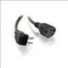 C2G 1.5ft Flat Plug 18 AWG Power Strip Plus (NEMA 5-15R -> NEMA 5-15P) Black 17.7" (0.45 m)3
