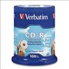 Verbatim CD-R 80MIN 700MB 52X Blank White Surface 100pk Spindle 100 pc(s)1