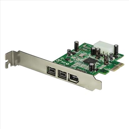 StarTech.com 3 Port 2b 1a 1394 PCI Express FireWire Card Adapter1