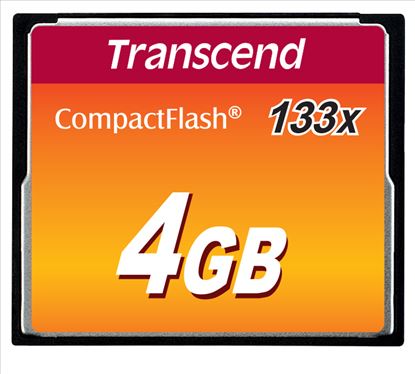 Transcend TS4GCF133 memory card 4 GB CompactFlash MLC1